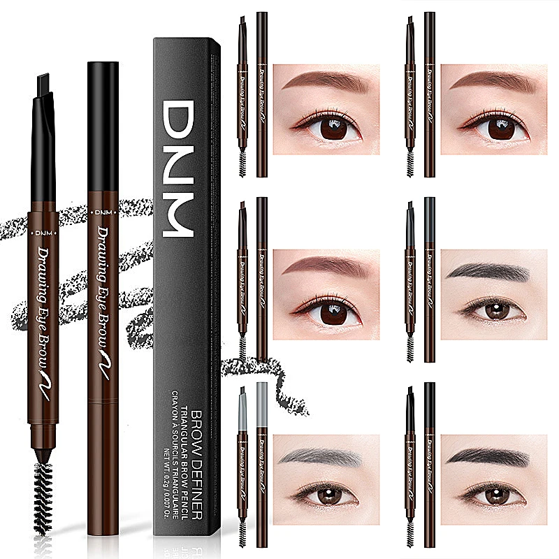 

Women 1Pcs Dual-head Automatic Eyebrow Pencil Long-Lasting Waterproof Smudge-Proof Eyebrow Shadow Easy To Use With Eyebrow Brush
