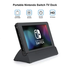 Vogek base carregadora para nintendo, base carregadora de entrada hdmi para hdmi, tipo-c para adaptador de vídeo interruptor anfitrião