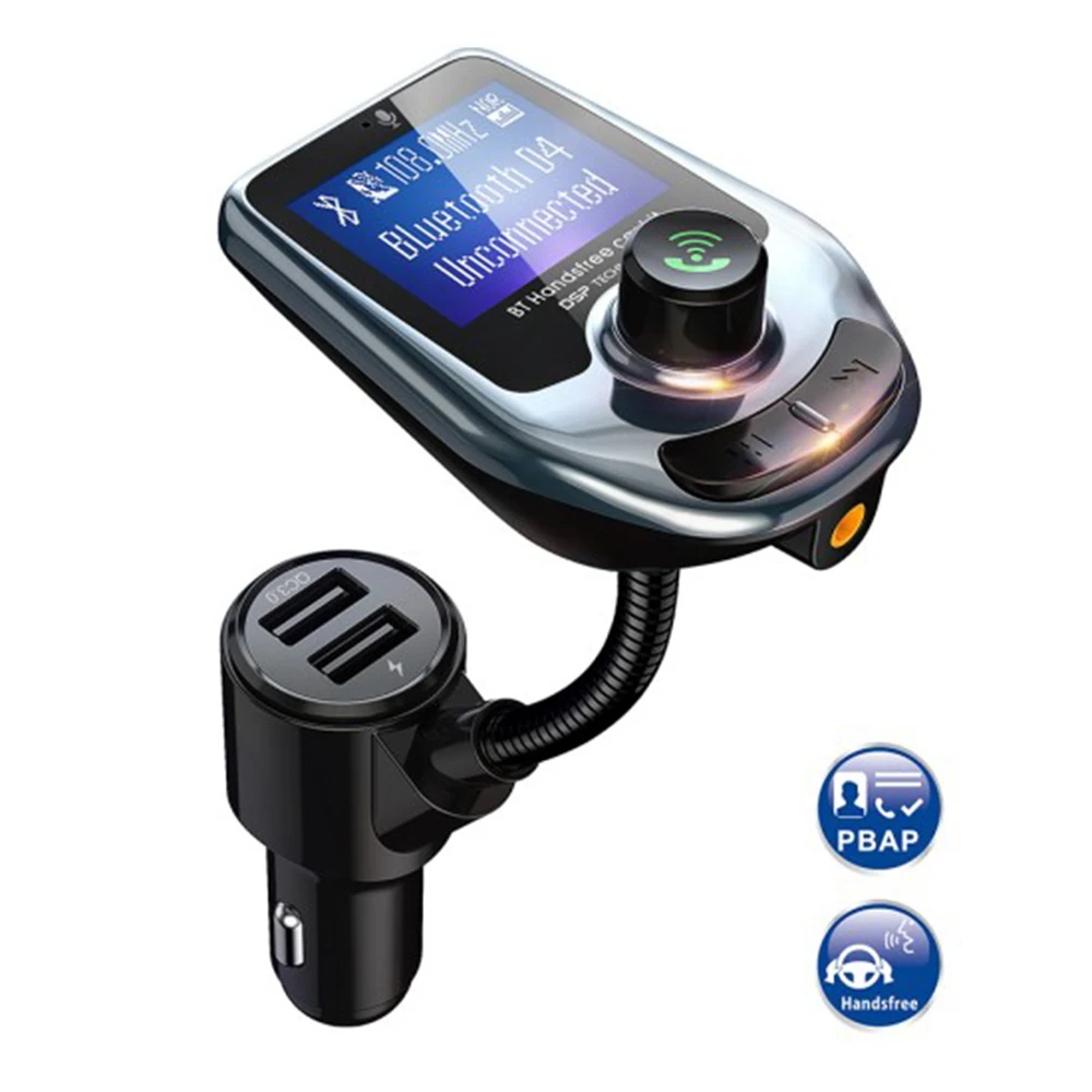 Bluetooth 5,0 передатчик Радио адаптер MP3-плеер двойной USB быстрая зарядка Великобритания