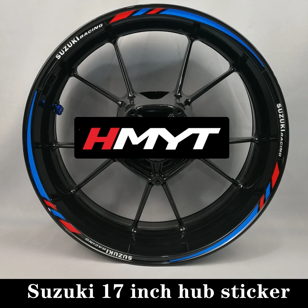 Применяется к Suzuki GSX R750 мотоцикл ремонт колеса личности наклейка водонепроницаемый Светоотражающая наклейка на ступицу колеса 17" - Цвет: O