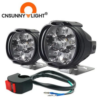 

CNSUNNYLIGHT Motorcycle 8W LED Headlight E-bike Scooters Spot Lights Auto Headlamp Car Fog DRL External Daytime Running Lights