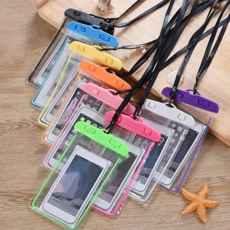 

Waterproof Bag Case for Phone Luminous PVC Swimming Bags IPX8 Underwater Phone Case for Seaside Vacation Universal All Models