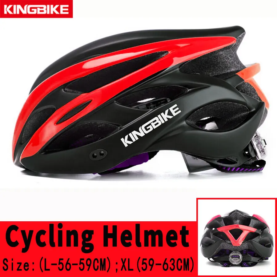 KINGBIKE велосипедный шлем дорожный горный MTB велосипедный шлем со съемным козырьком велосипедный шлем Сверхлегкий велосипедный мужской велосипедный шлем Casco Ciclismo - Цвет: J-872-Red