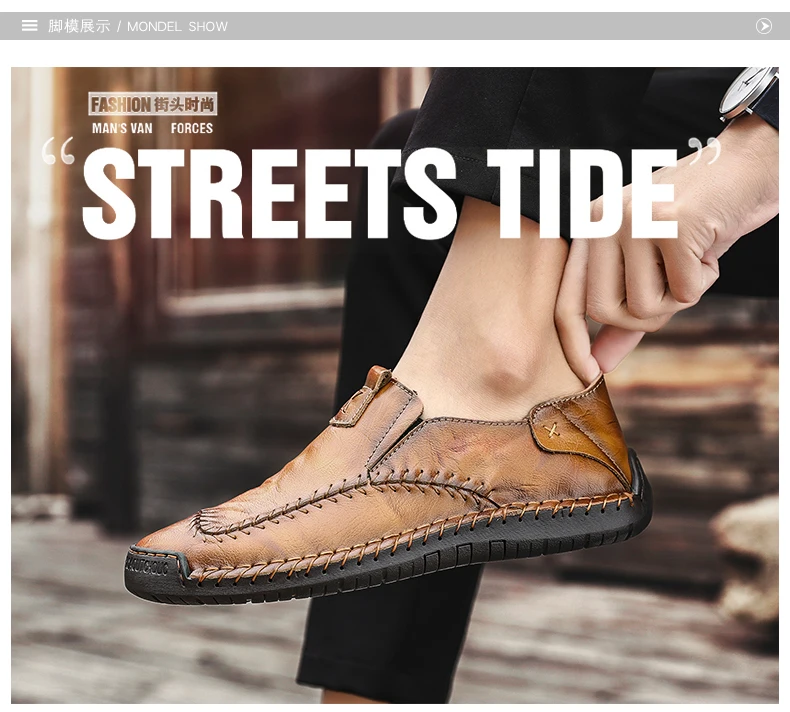 Spring New Comfortable Mens Casual Shoes Loafers Men Shoes Quality Leather Shoes Men Flats Moccasins Shoes