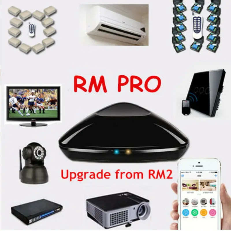 Версия Broadlink RM Pro+ умная домашняя умная Автоматизация Универсальный wifi+ IR+ RF беспроводной пульт дистанционного управления для Alexa Google Home mini
