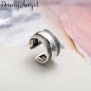 

Wholesale Real Silver Color Smooth Rings For Women Statement Jewelry Finger Ring anillos mujer bijoux
