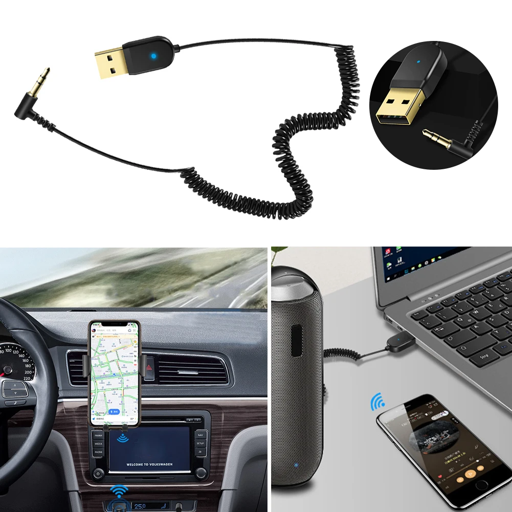 Практичный Bluetooth аудио приемник динамик ключ портативный 3,5 мм разъем Aux автомобильные аксессуары беспроводной USB музыкальный передатчик ABS