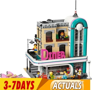 

IN STOCK 15037 Compatible 10260 Creator The Downtown Diner Set Genuine Streetview City Street Building Blocks Bricks Toys