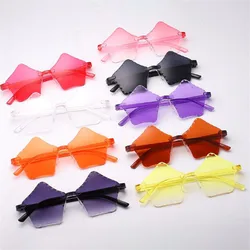 CURTAIN New Star 9 Colors Kids Rimless Sunglasses Children Gradient One Piece Gafas Sun Glasses Boys Girls Oculos Child Eyewear