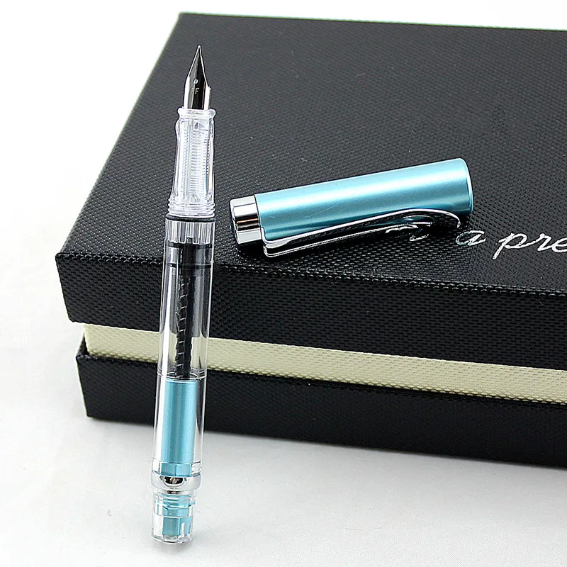 698 Transparent Piston Fountain Pen Demonstrator ink Pen Fountain Pen
