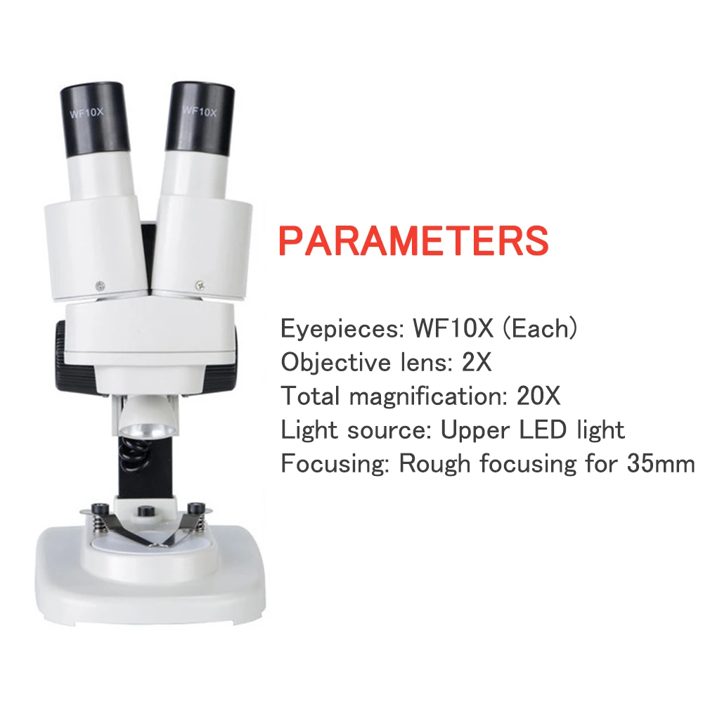 Бинокулярный стерео микроскоп 20X светодиодный светильник PCB паяльный инструмент для ремонта мобильного телефона минеральное наблюдение биологическая микроскопия