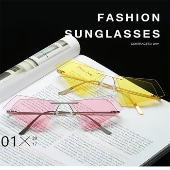 

Sunglasses women Personality design Irregular Triangle sunglasses UV glasses