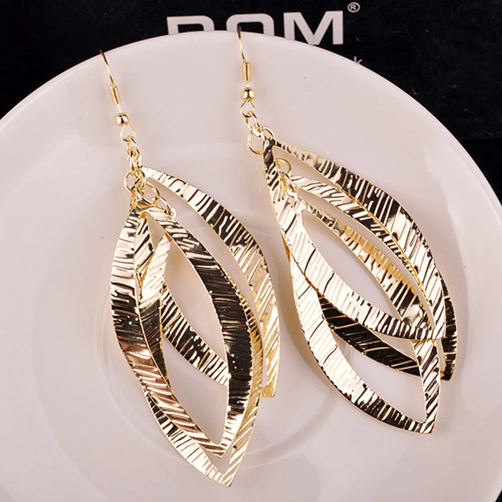 Drop Earrings 2022 New Korea Trendy Star Women Dangle Big Geometric Asymmetric Gold Silver Jewelry Gift Wholesale | Украшения и