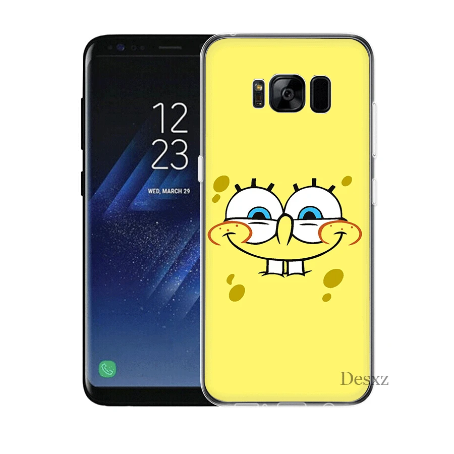 Чехол для мобильного телефона samsung Galaxy J7 J6 J5 J3 J2 J1 Prime Жесткий желтый Губка Боб