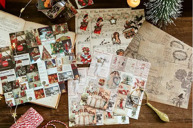 8 шт./упак. Винтаж Рождество Фестиваль Декоративные наклейки Скрапбукинг Клей стикеры s скрапбукинга DIY Дневник украшения - Цвет: B