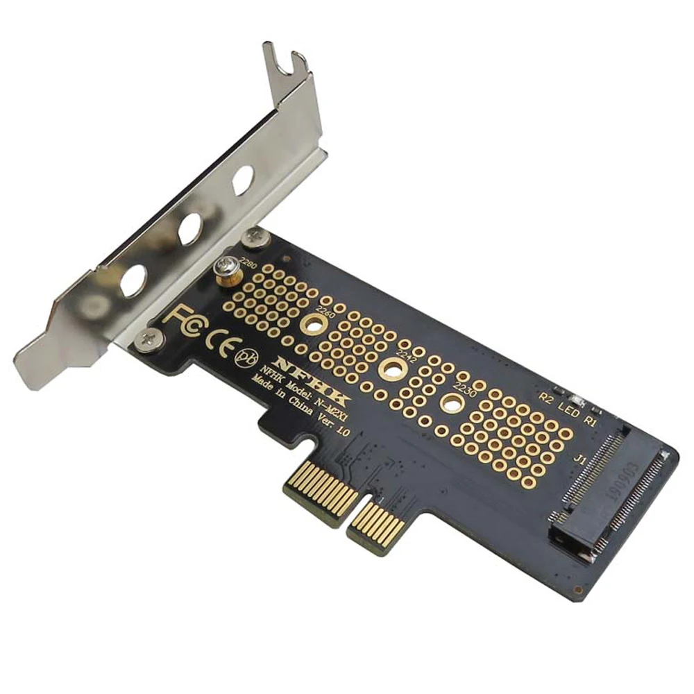 NVMe PCIe M.2 NGFF SSD на PCIe x1 адаптер карта PCIe x1 на M.2 карта с кронштейном