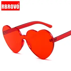 RBROVO 2018 в форме сердца женские Солнцезащитные очки женские карамельные цвета линзы пластиковые солнцезащитные очки Классические винтажные