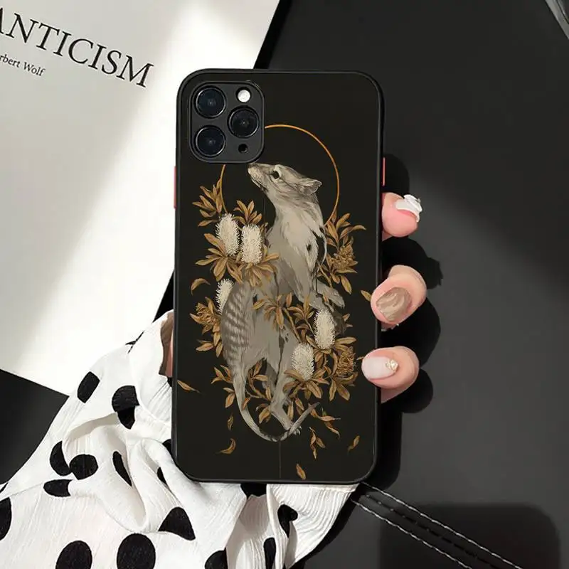 TOPLBPCS Cute Mouse Rat Art Phone Case for iPhone 11 12 13 mini pro XS MAX 8 7 6 6S Plus X 5S SE 2020 XR case cool iphone 11 Pro Max cases