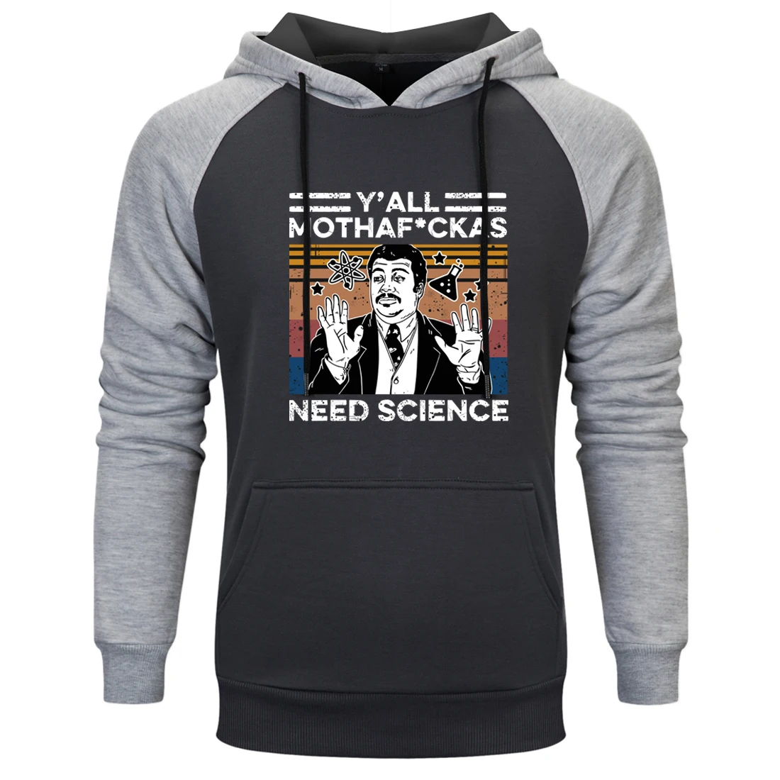 

Mens Raglan Hooded Printing Casual Leisure Pullovers Standard Tops Hip Hop Clothing 2020 New Retro Loose Fit Tracksuits Homme