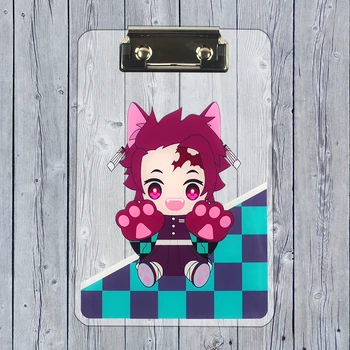 

Anime Demon Slayer A6 Paperboard Clip Document Board Clip Writing Pad Splint Thickened Multifunctional Student Office Stationery