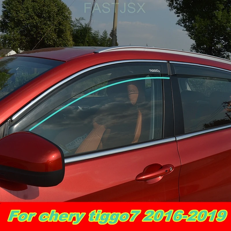 Для chery tiggo7 tiggo 7- автомобильный оконный козырек покрытие яркий дождь бровь отделка козырек украшение автомобиля аксессуары