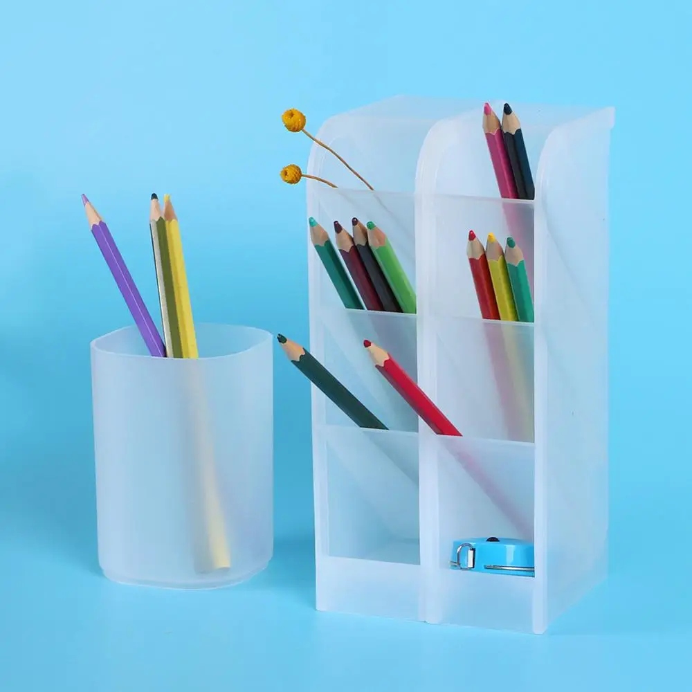 Настольный держатель для ручек с 4 Сетками многофункциональный офисный школьный