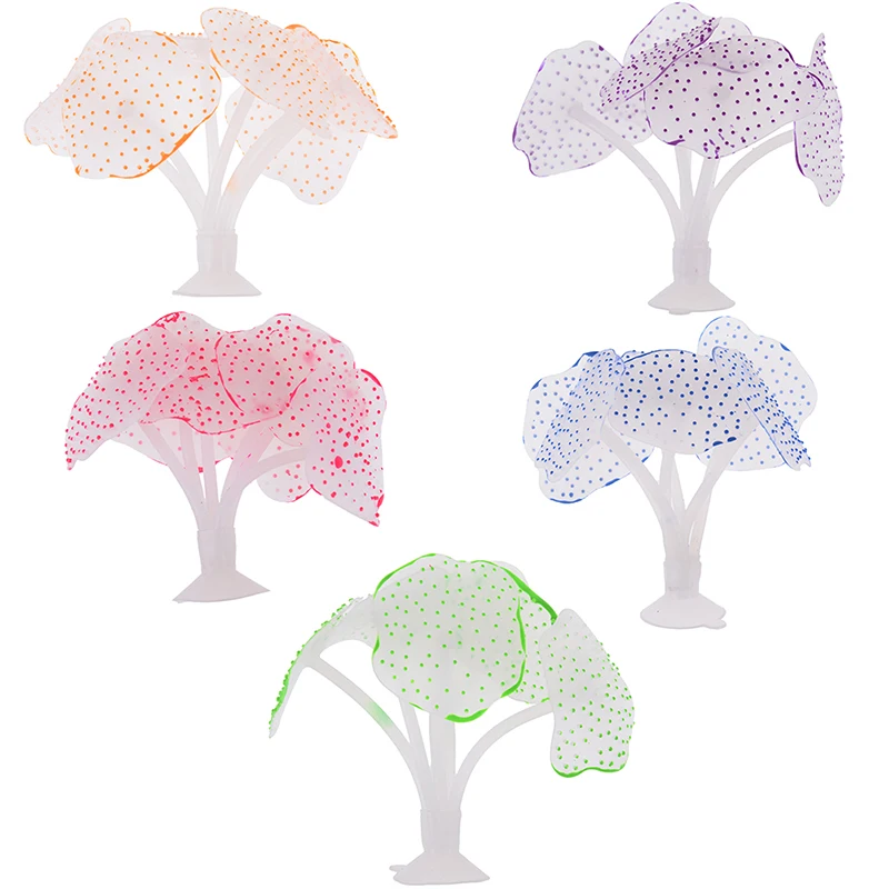 Fluorescent UnderWater Landscape Decor Simulation Coral Artificial Sucker Coral Plant Ornament Fish Tank Aquarium Accessories artificial plants fish tank ornaments fish tank decorations aquarium ornaments artificial aquarium plants mini landscape ornaments