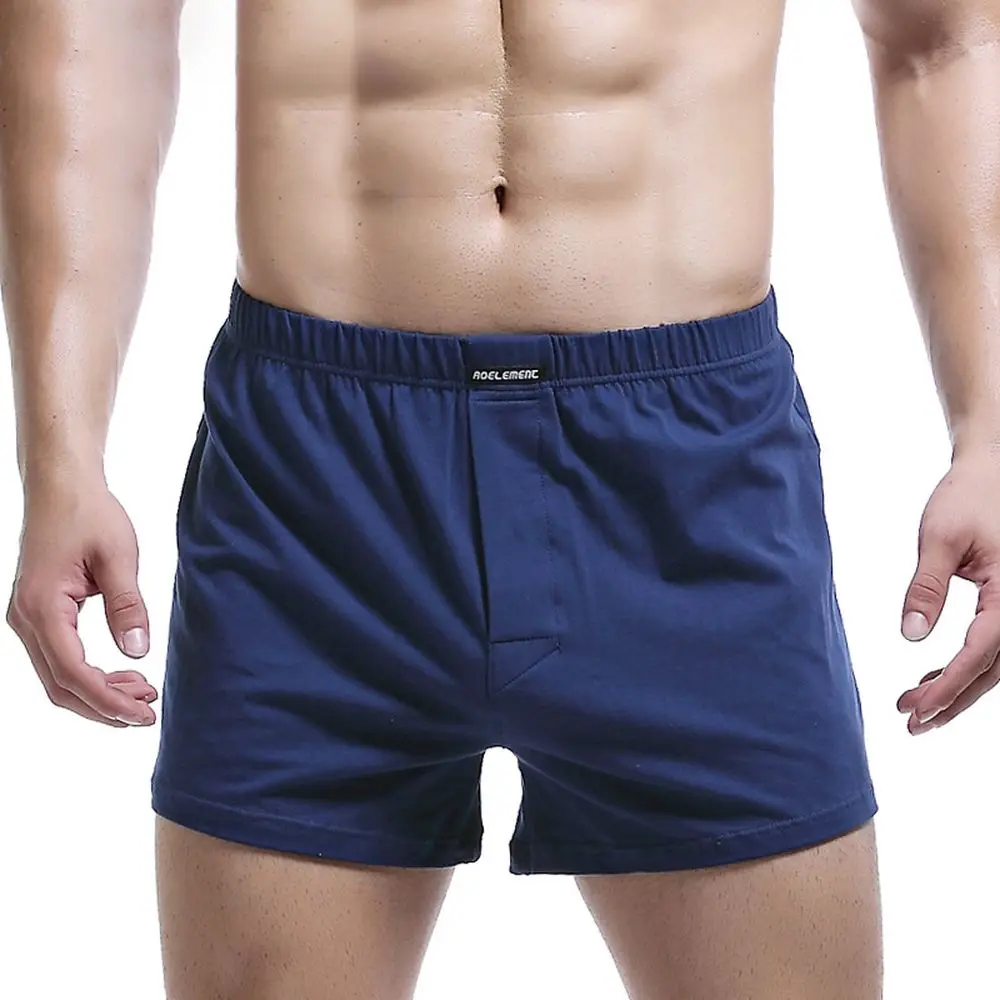 Men Boxer Briefs Cotton Large Size Panties Loose Male Underwear Home Pants Pajama Shorts Breathable Lingerie Soft Underpants