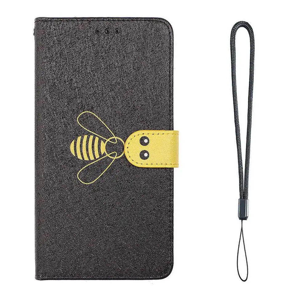 Black Кожаный флип-чехол для телефона Bee для iPhone XSMAX XR XS X 8 7 6 6S Plus 5 5S SE чехол-подставка для задней чехол для iPhone 7 Coque Capa - Цвет: Black