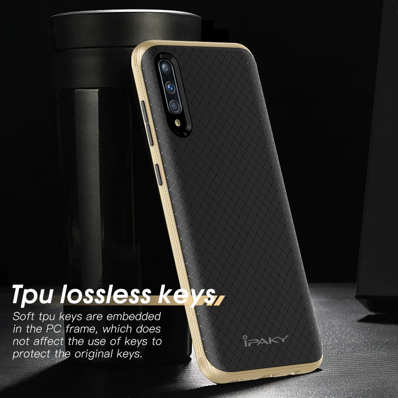 Для samsung A70 A50 Чехол IPAKY A40S A30 A20 PC бампер силиконовый задний 2 в 1 Гибридный противоударный бронированный чехол для samsung A10 чехол