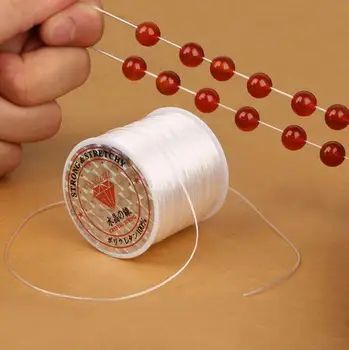 

0.5mm Colorful Flexible Elastic Line Rope Cord For Jewelry Making Beading Bracelet DIY Cords 50m
