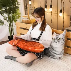 3D креативные милые животные модель кошка подушка тигр, Плюшевые Игрушки Реалистичная печатная кошка кукла