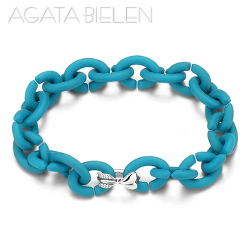 

Minimalism Green Hard Rubber X Bracelets Silver Letter Charm Beads Womens Accessories Chain Bracelets Jewelry 2020