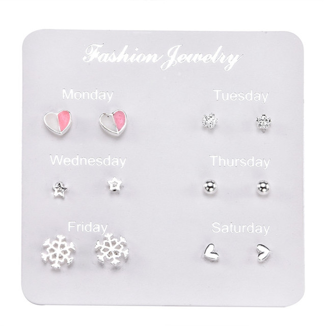 Pairs 2019 New Fashion Rhinestone Crystal Pearl Earrings Set Female Ear Stud Jewelry Wedding Earrings For Women Wholesale 2019