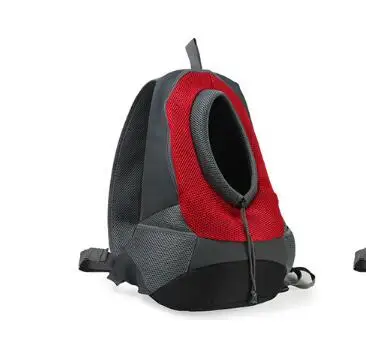 Регулируемая наружная сумка-переноска для собак, передняя сумка, новинка, двойной наплечный портативный рюкзак для путешествий, сетчатый рюкзак на голову - Цвет: Red