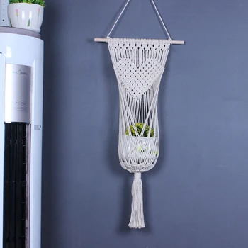 

Creative Handmade Wall Hanging Tapestry Macrame Wedding Ceremony Cotton Woven Hanging Plant Basket Bohemian Bedroom Decorations
