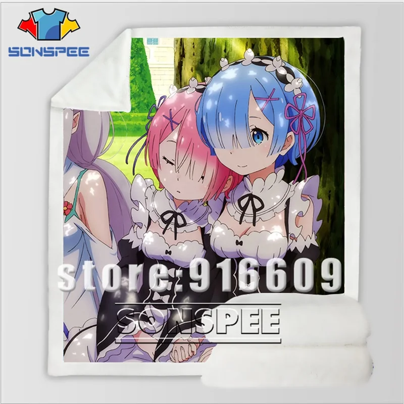 18 Сексуальный Re: zero двойной горничной Рам Rem Диван Постельные принадлежности офис Harajuku зимнее модное одеяло покрывало детское одеяло для путешествий одеяло для прогулок - Цвет: 18