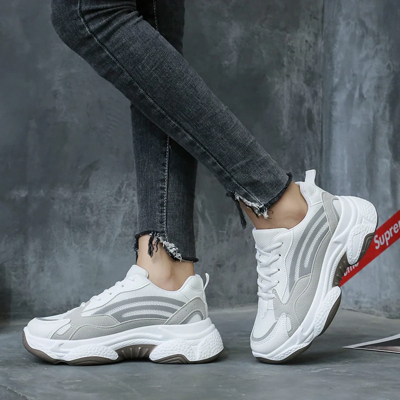 Новинка; женская повседневная обувь; кроссовки с вулканизированной ...