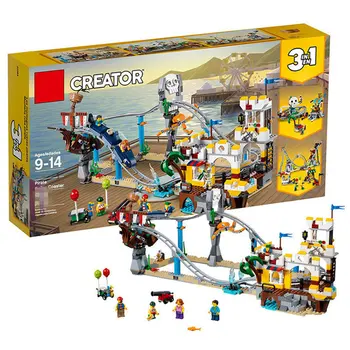 

Compatible City Park the Pirate Roller Coaster 3 in 1 Model Building Blocks 31084 Creative Toys for Children Christmas