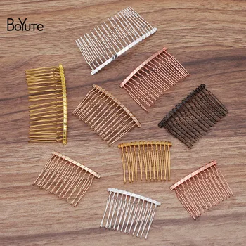 

BoYuTe (20 Pieces/Lot) 12-15-20 Teeth Metal Iron Wire Hair Comb Diy Hair Jewelry Accessories Handmade Materials