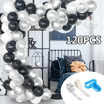 

100pcs Balloons Party Latex Balloon Garland balck blue Candy Birthday Wedding Party Decoration Balloon Arch