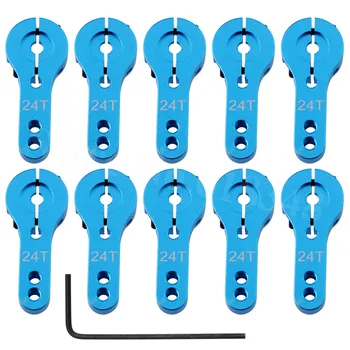 

10pcs Alloy Servo Motor Horn 24T 25T Teeth For Remote Control RC Model Car Robot Boat Plane Steering Arm CNC Arduino Parts