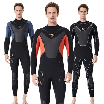 

DIVE&SAIL Full-body Men 3mm Wetsuit Warm Surfing Swimming Diving Suit Swimsuit High Elastic Comfortable Neoprene