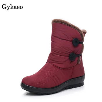 

Gykaeo 2019 Winter Mother Warm Cotton Shoes Students Short Boots Women Waterproof Non-slip Velvet Snow Boots Zapatos De Mujer