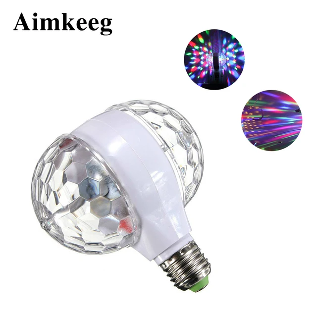 Boule lumineuse magique rotative E27, Mini lampe de Projection RGB, fête DJ  Disco, éclairage d'intérieur, Club, projecteur d'effet magique LED -  AliExpress