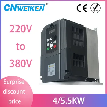 

VFD Inverter Freqency Converter 5.5KW Single Phase 220V to Three 380V Variable Frequency Inverter VFD Motor Speed PWM