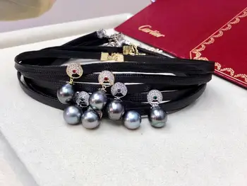 

New Arrival Necklace Mounting Black Choker Classical Necklace Setting Finding for Pearls Bead Stone Agate Coral Crystal Jade