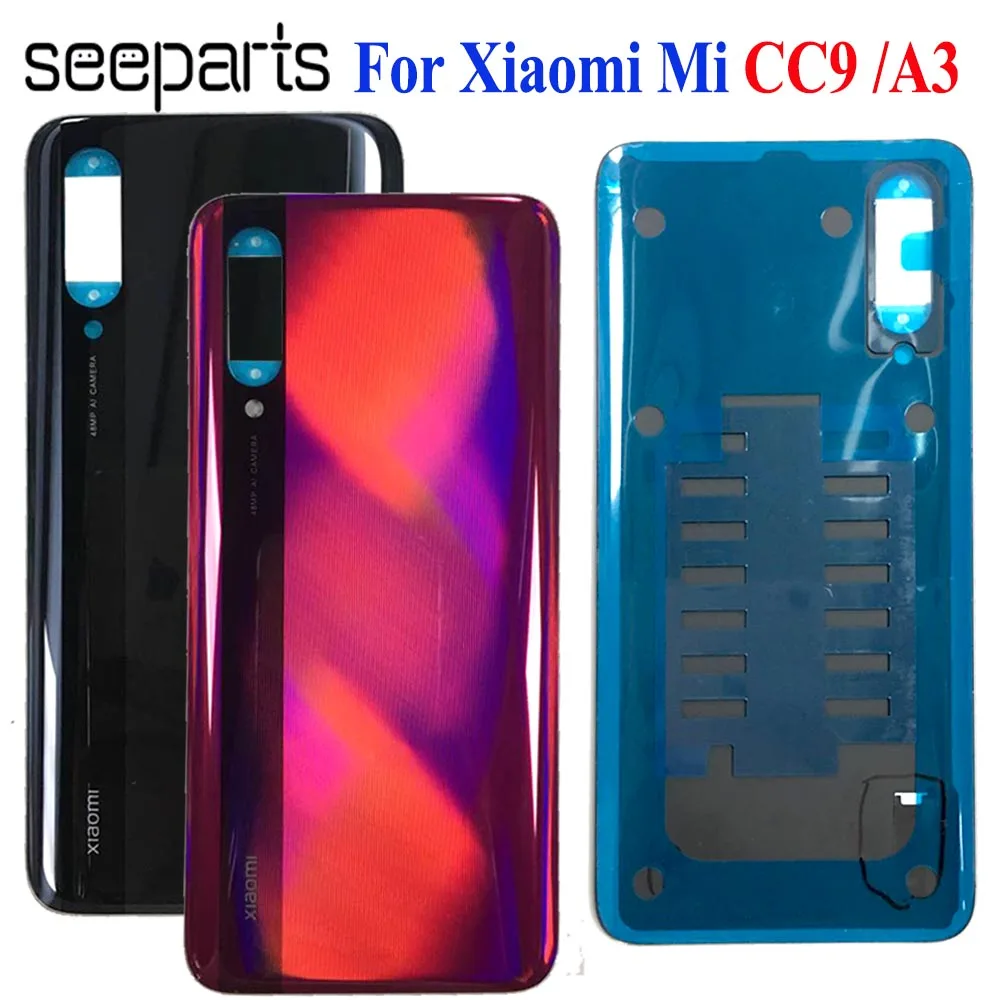 Для Xiaomi mi CC9e Задняя крышка батареи задняя дверь Корпус чехол стеклянная панель mi cc9 корпус для Xiaomi mi A3 крышка батареи