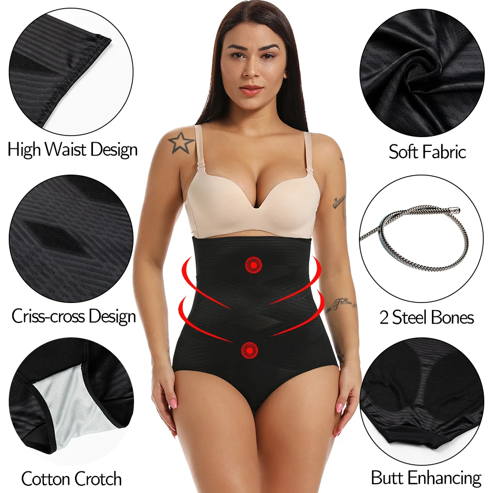 Women Shapewear Tummy Control Panties Waist Trainer Body Shaper Panty  Slimming Underwear Shaping Briefs High Waisted Underpants
