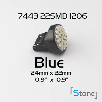 

7443 22-LED 1206 Blue 1PC 12V Blue For Signal Light or Parking Light 8pcs